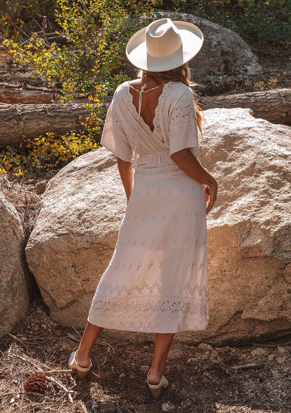 Harper Eyelet Midi Dress