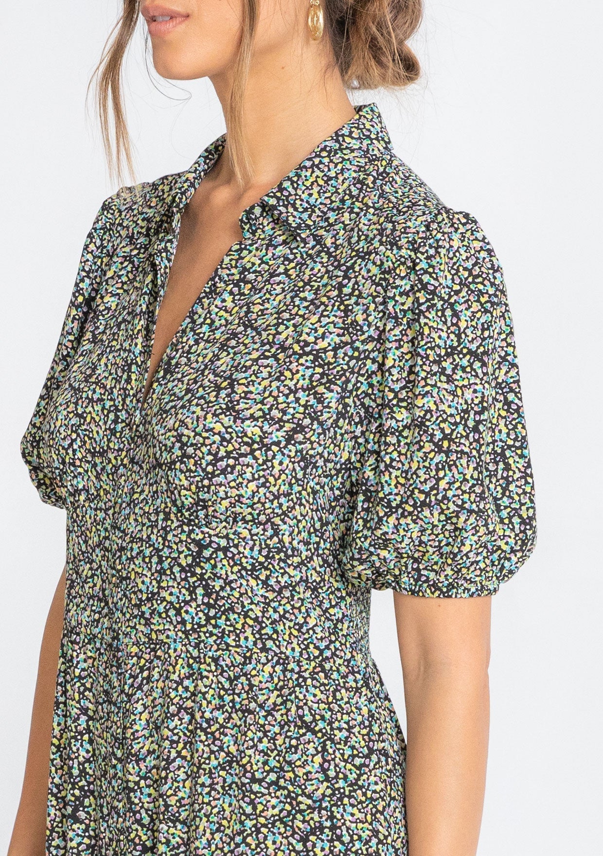Misha Puff Sleeve Maxi Dress