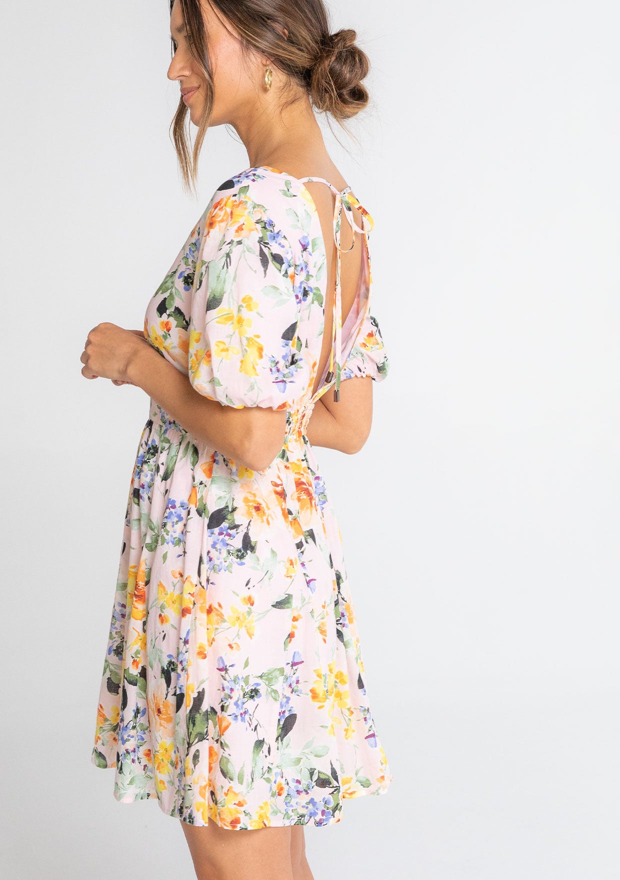 Emilia Puff Sleeve Mini Dress