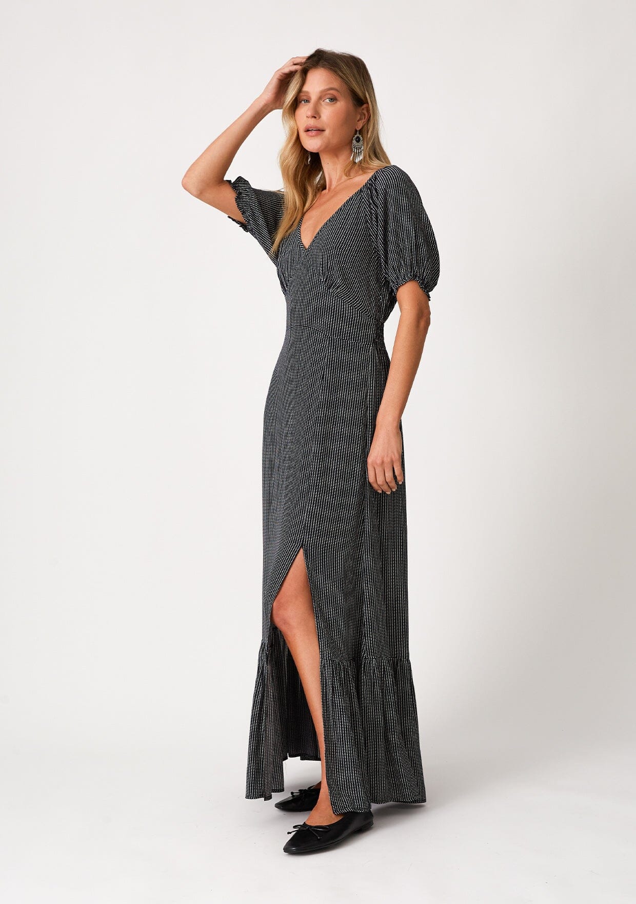 Lauren Puff Sleeve Maxi Dress