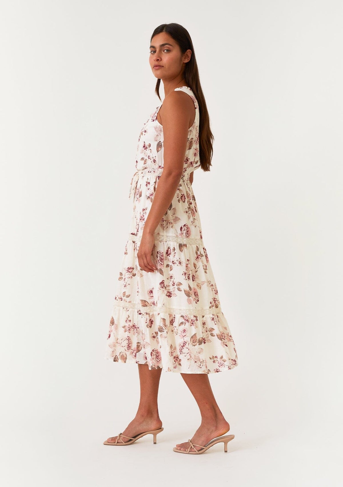 Evelyn Floral Midi Dress