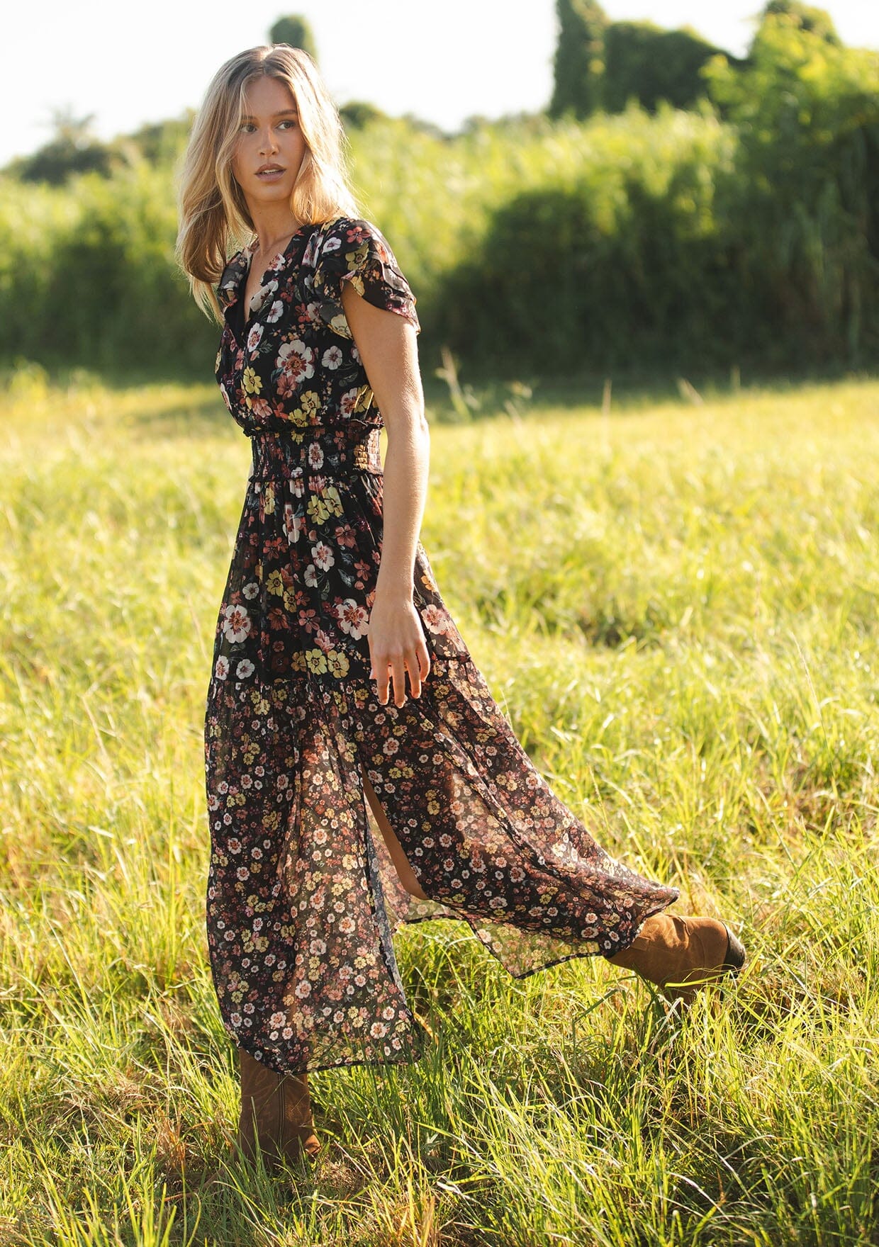Dusk Garden Maxi Dress