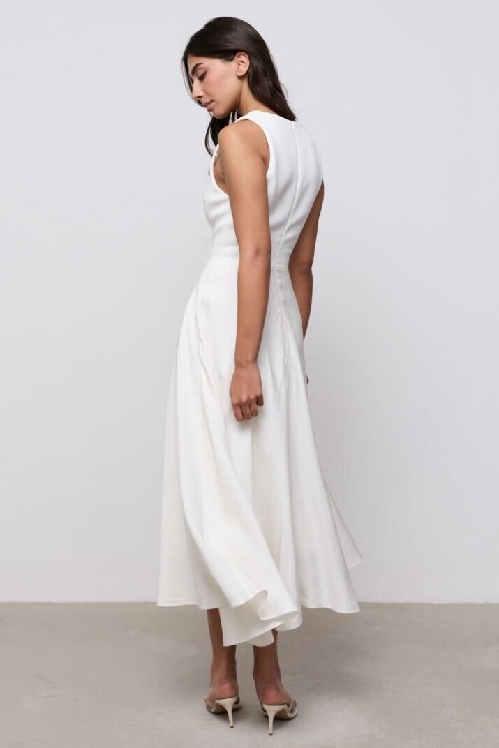 Linen Mix Midi Dress