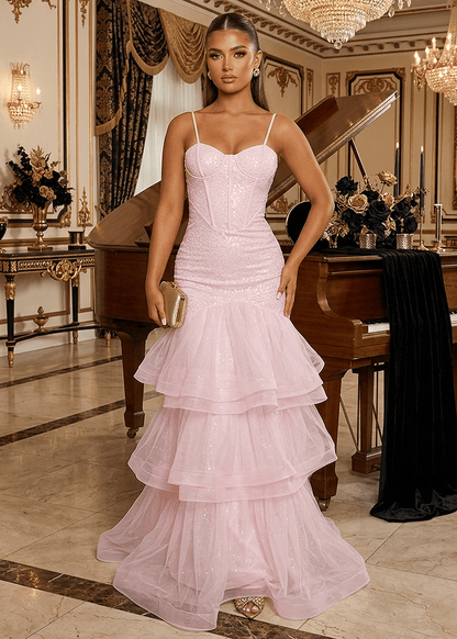 Infectious Energy Sequin Gown - Pink