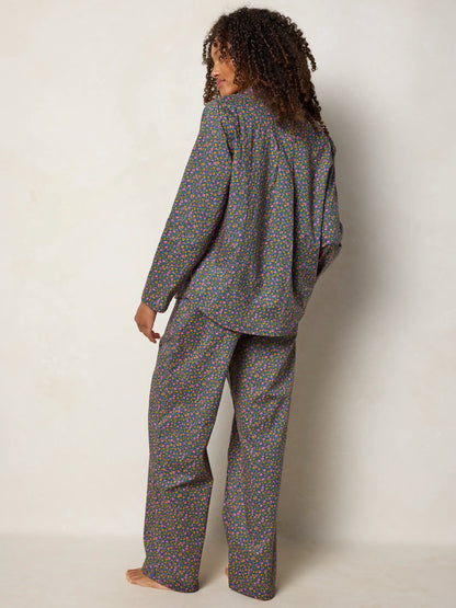 Mix & Match Cotton Pajama Pants - Mari Ditsy Navy