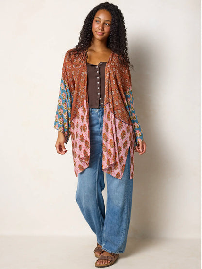 Sierra Kimono - Wildflower Tiles Rust