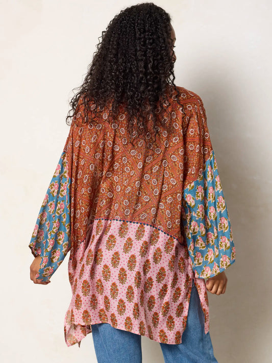 Sierra Kimono - Wildflower Tiles Rust
