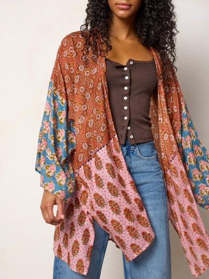 Sierra Kimono - Wildflower Tiles Rust