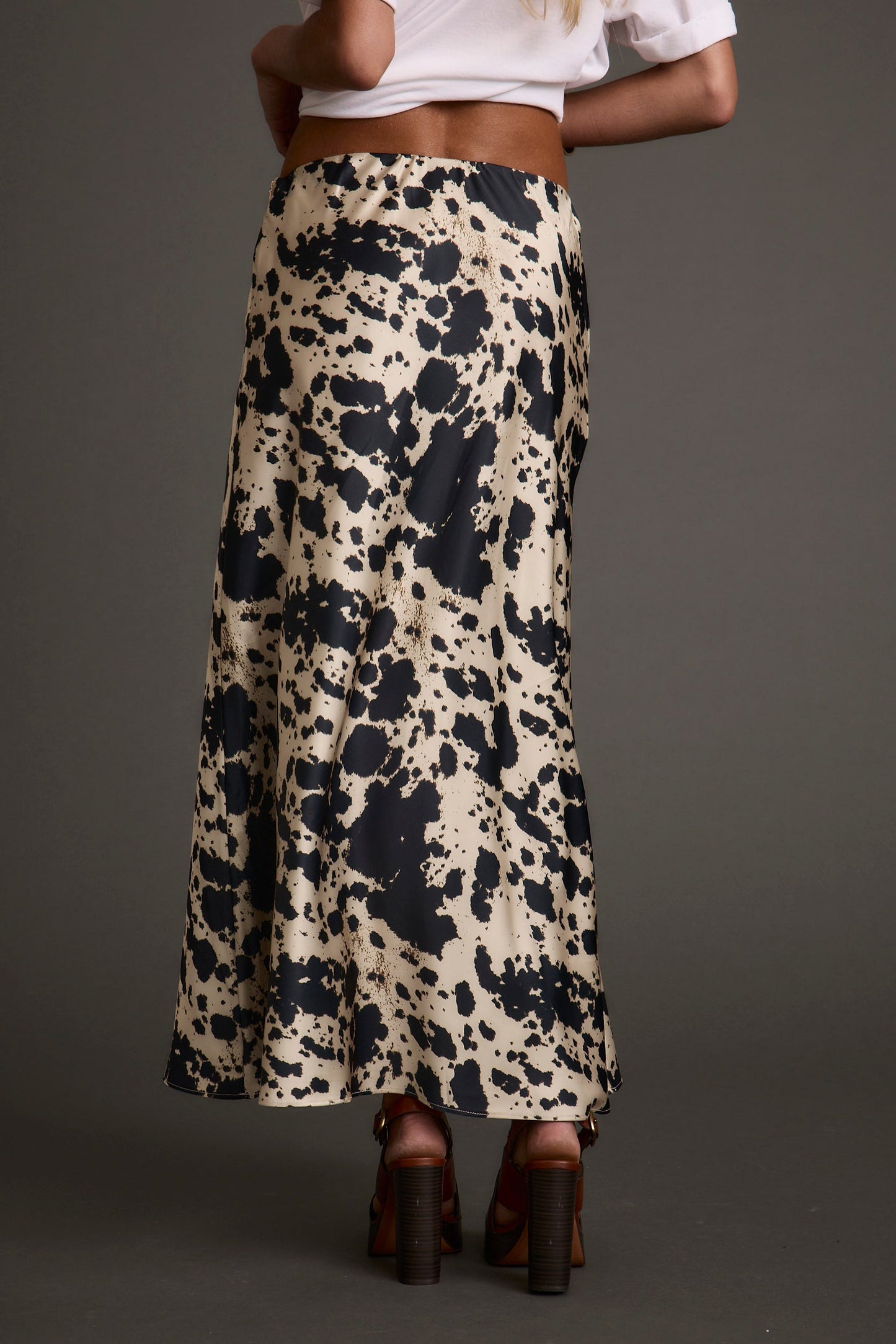 Kacey Cowhide Maxi Skirt