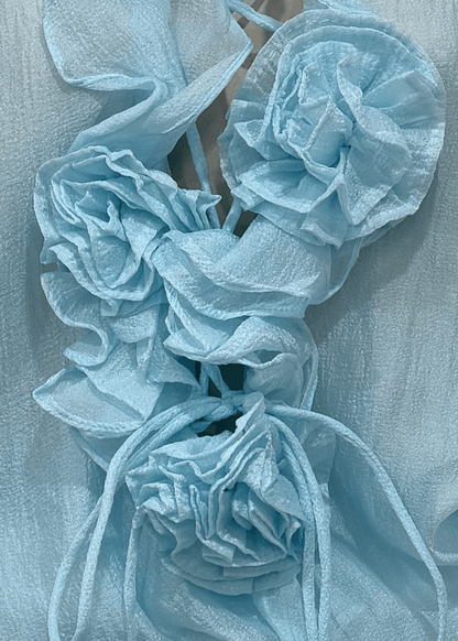 Keep Me Close Ruffle Two Piece - Blue