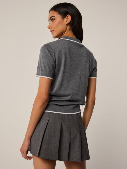 Leith Merino Script Short Sleeve Sweater
