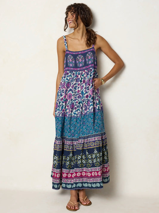 Patricia Maxi Dress - Purple Sunnyfield Floral