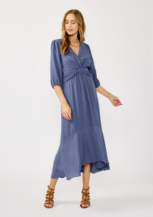 Pate Twist Front Maxi Dress
