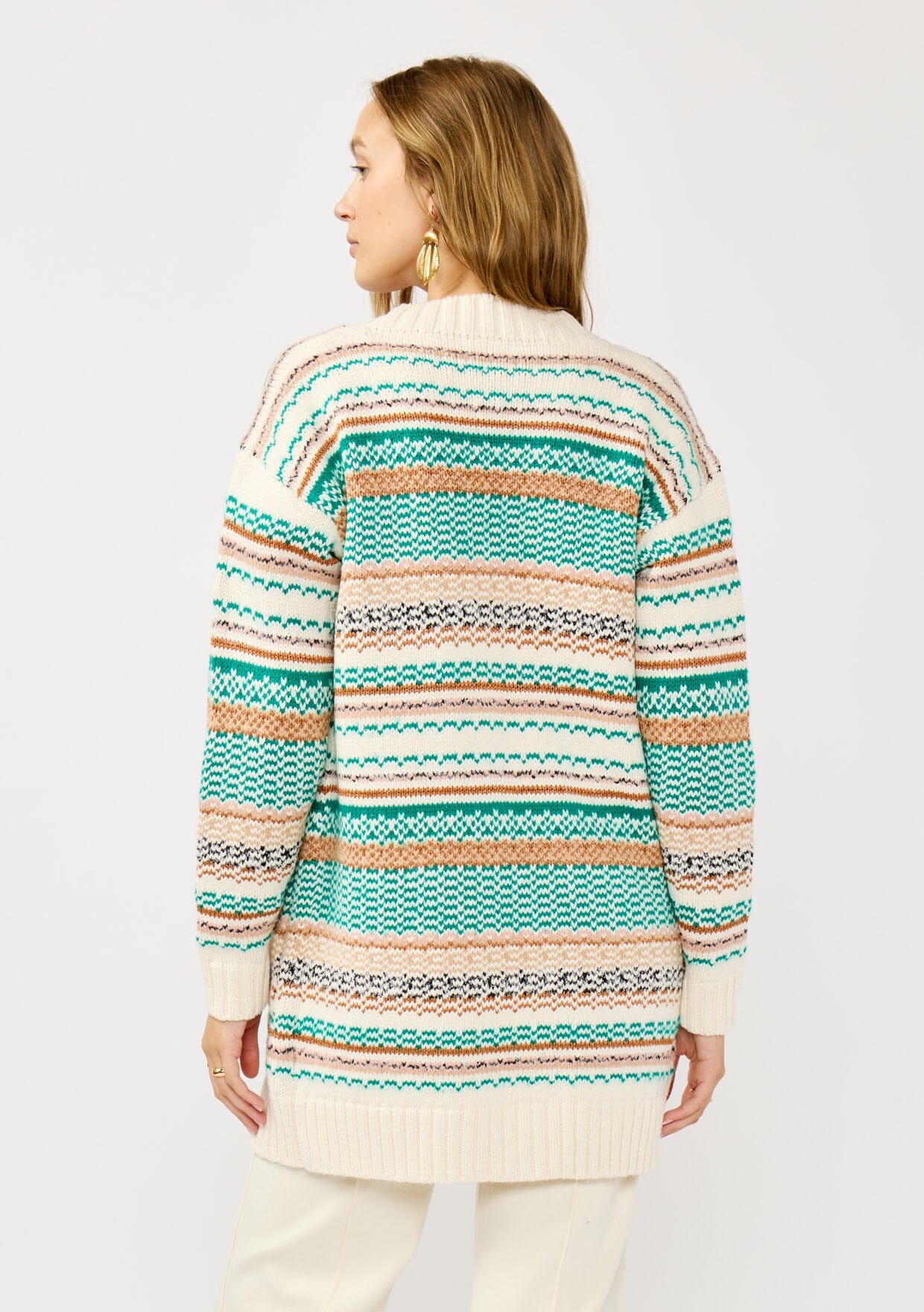 Erin Striped Knit Cardigan