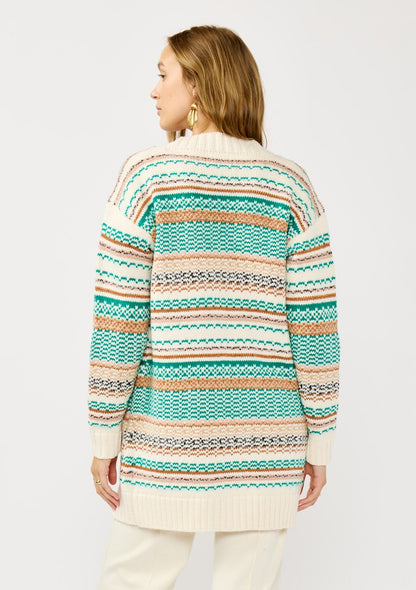 Erin Striped Knit Cardigan