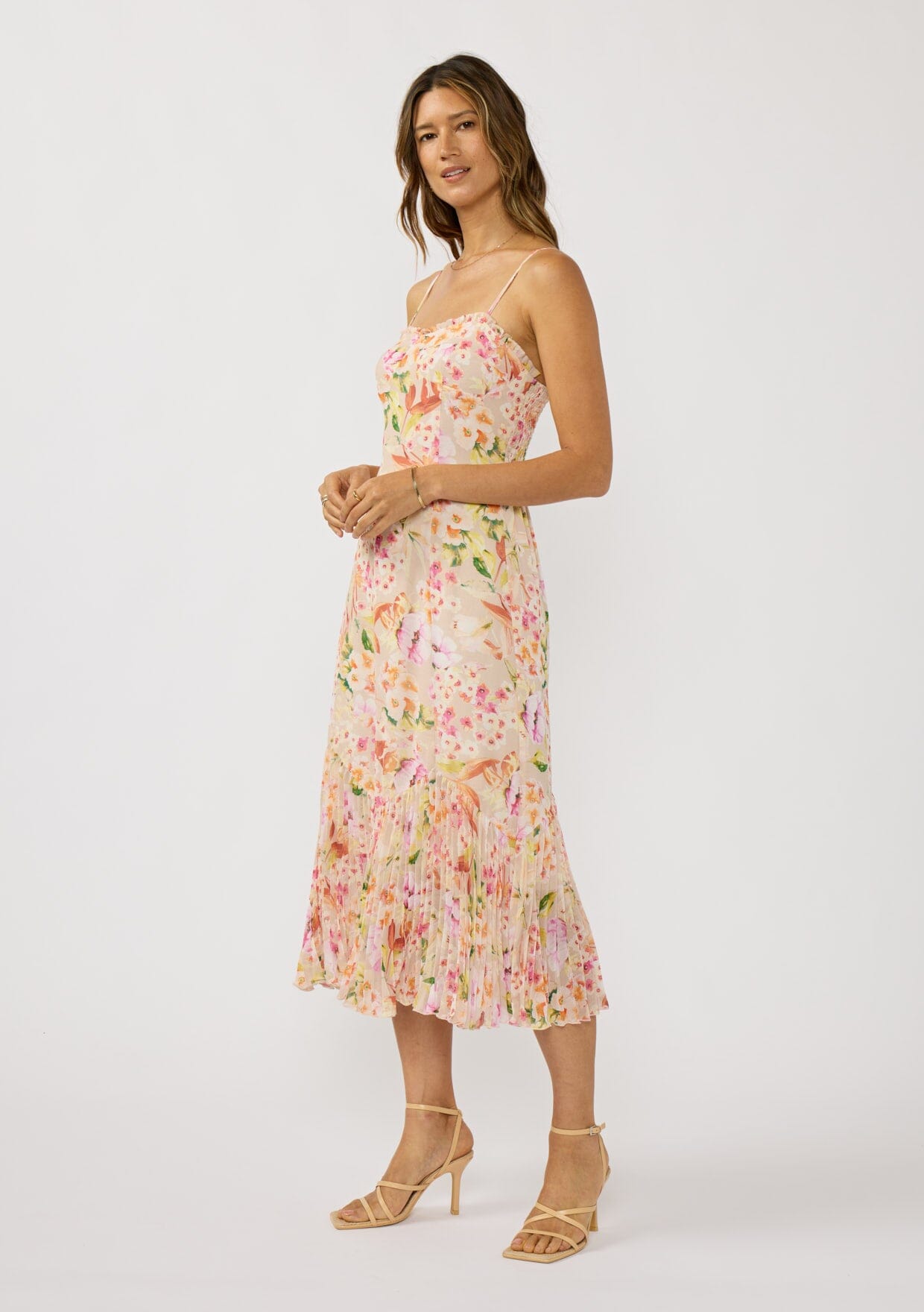 Songbird Pleated Midi Dress