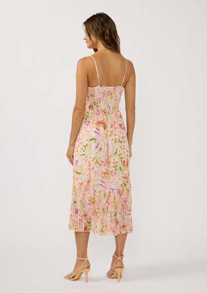 Songbird Pleated Midi Dress