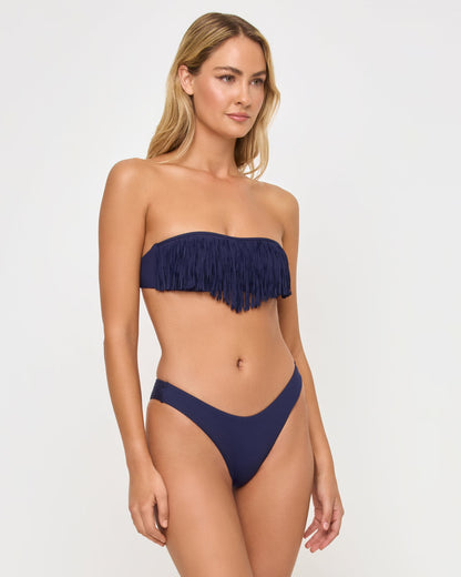 Rocky Bikini Bottom - Sensual Solid Midnight Blue