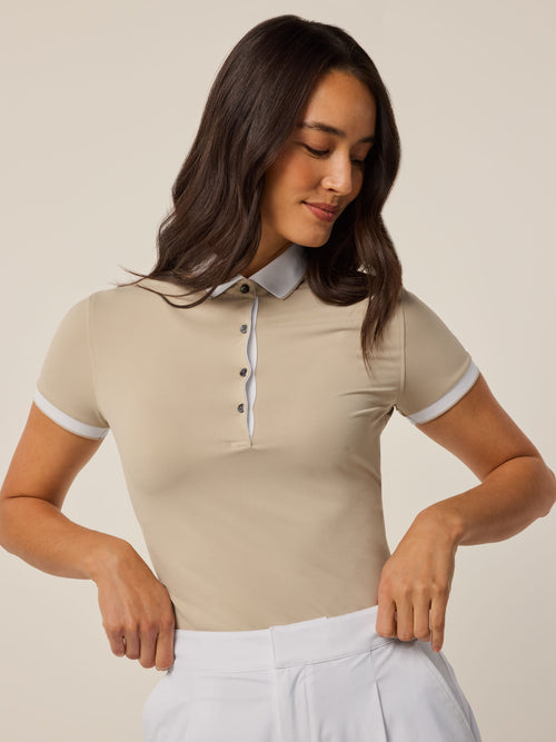 Scarlett Crowley Collar Short Sleeve Polo