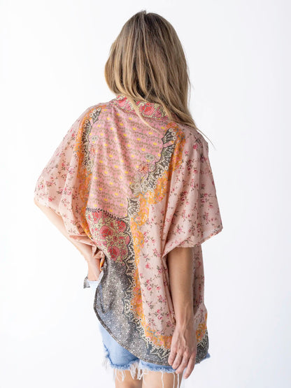 Kelly Oversized Cotton Button Down - Pink Frames