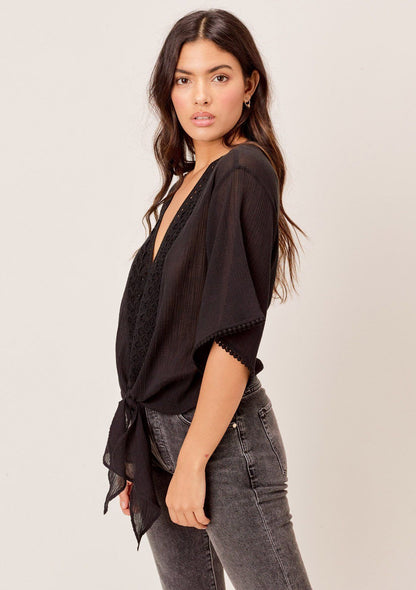 Noah Eyelet Trim Top