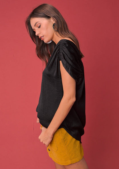 Pearl Washed Satin Top