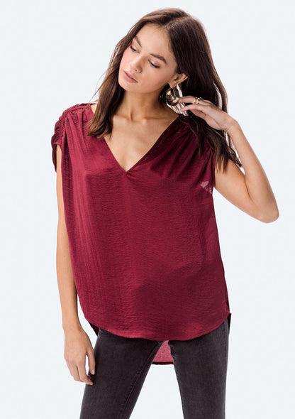 Pearl Washed Satin Top