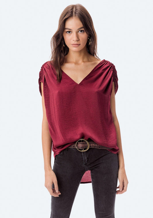 Pearl Washed Satin Top