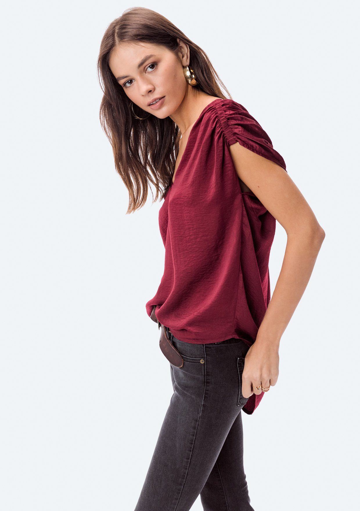 Pearl Washed Satin Top