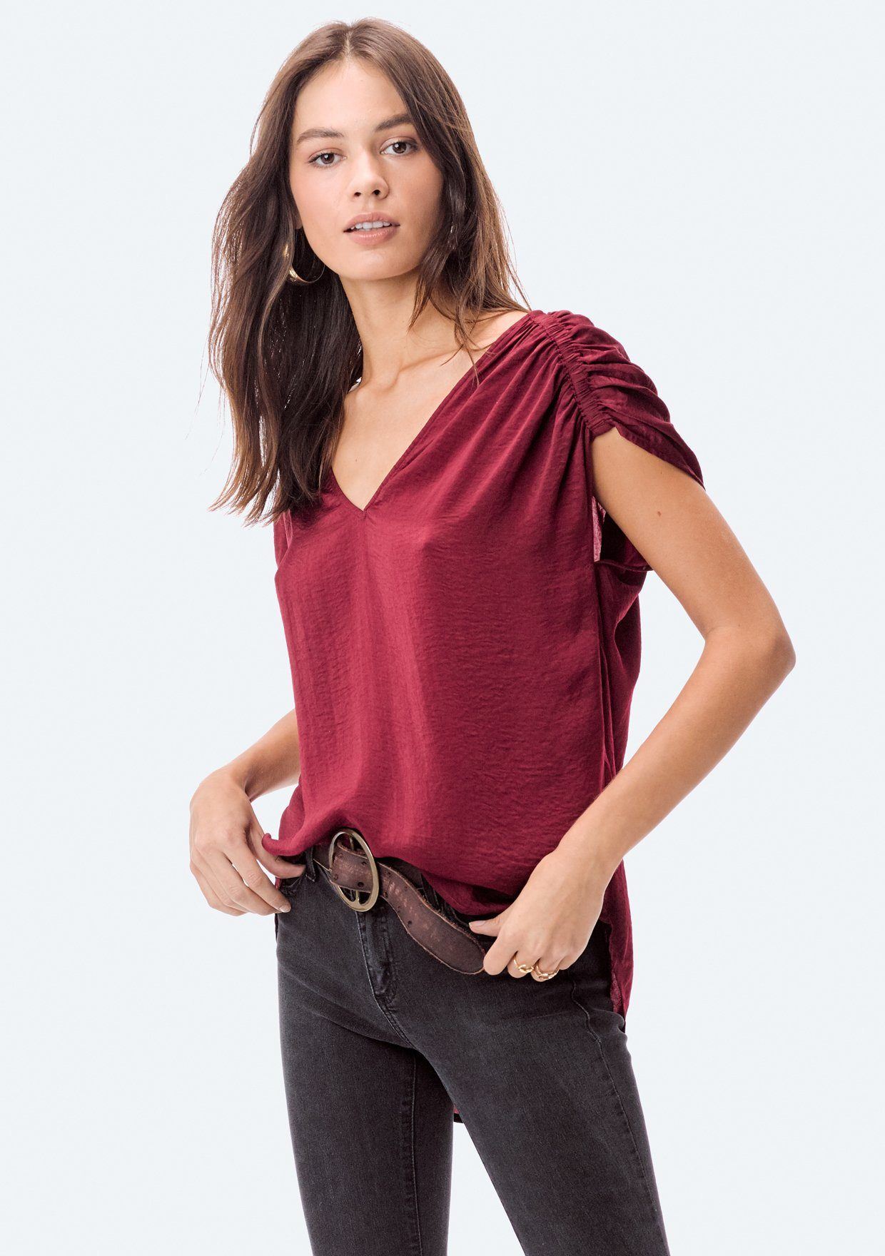 Pearl Washed Satin Top