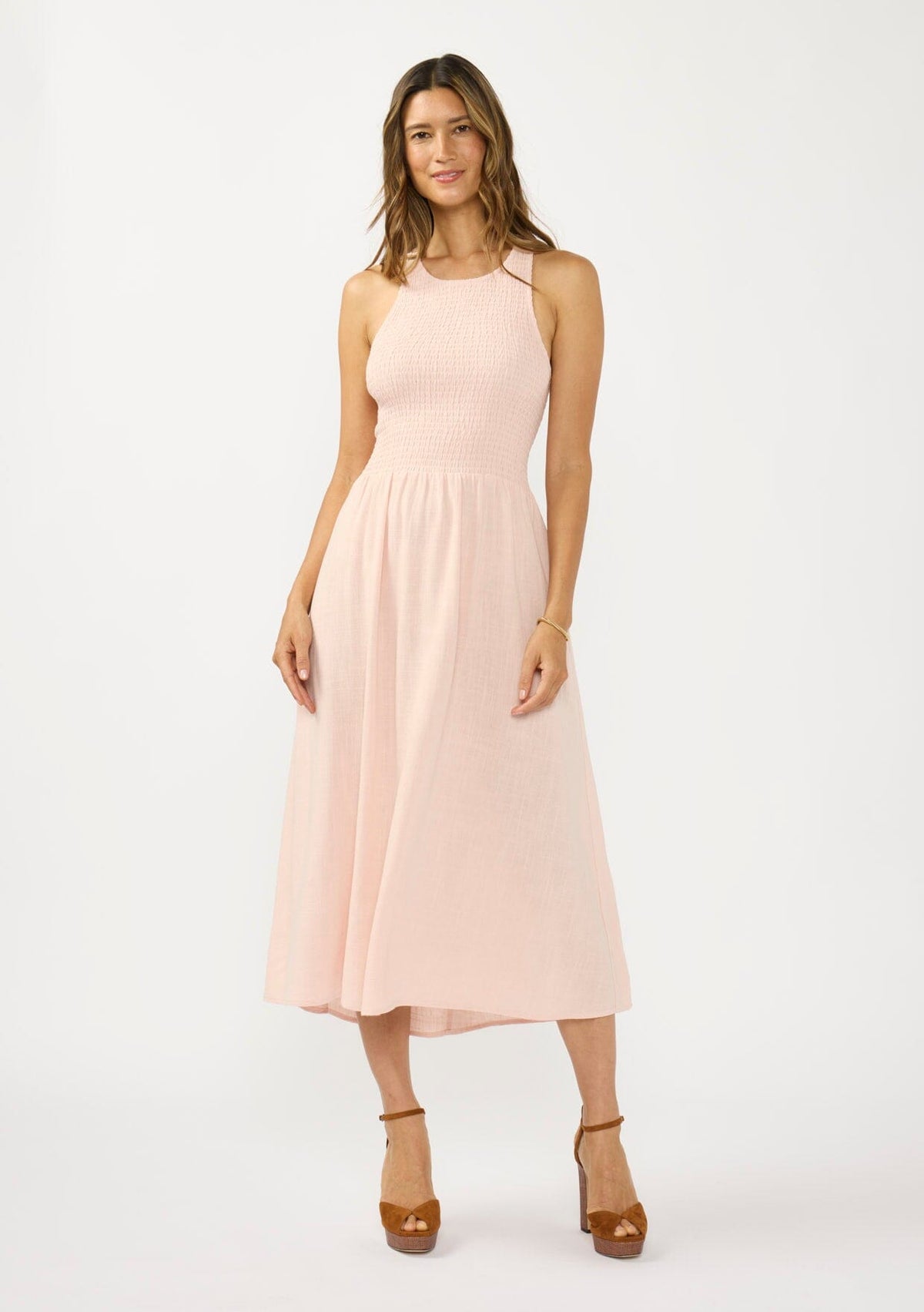 Lura Smocked Midi Dress