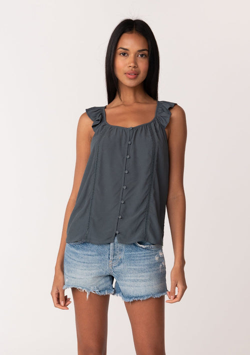 Monterey Button Front Top