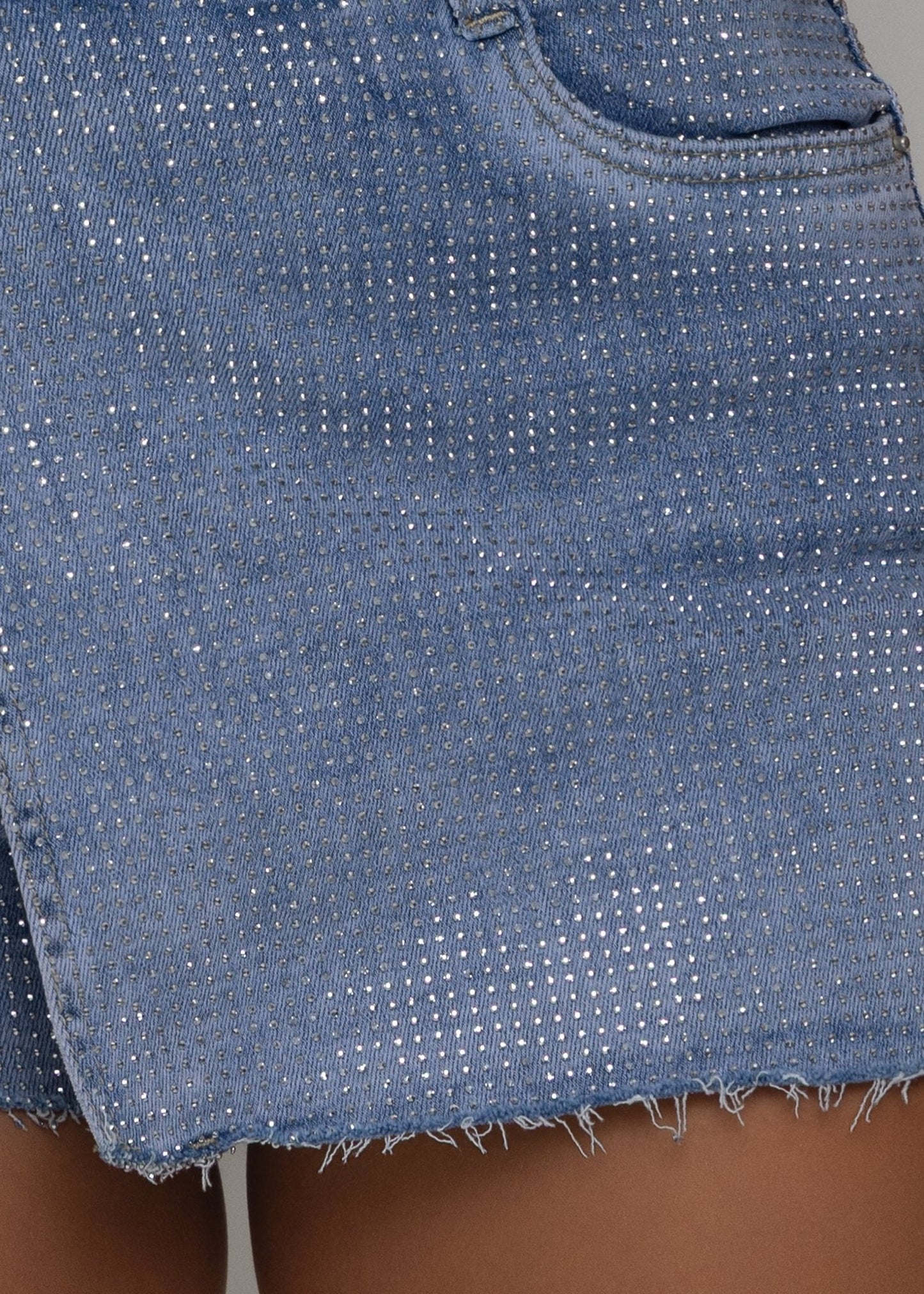 Lowkey Love Diamante Skort - Blue