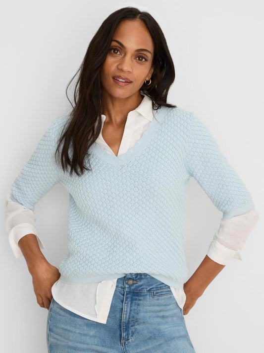 Scallop Texture Sweater Tee