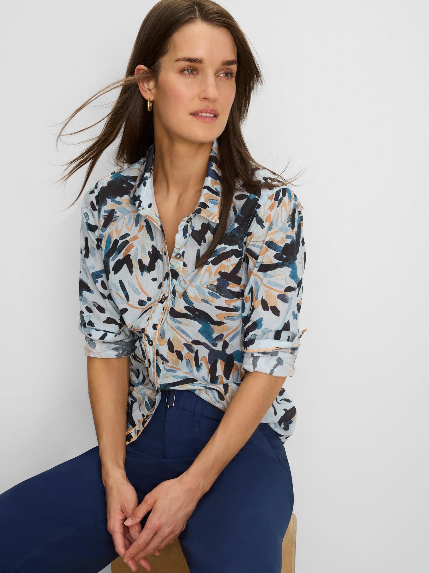 Garden Shade Cotton Crinkle Shirt