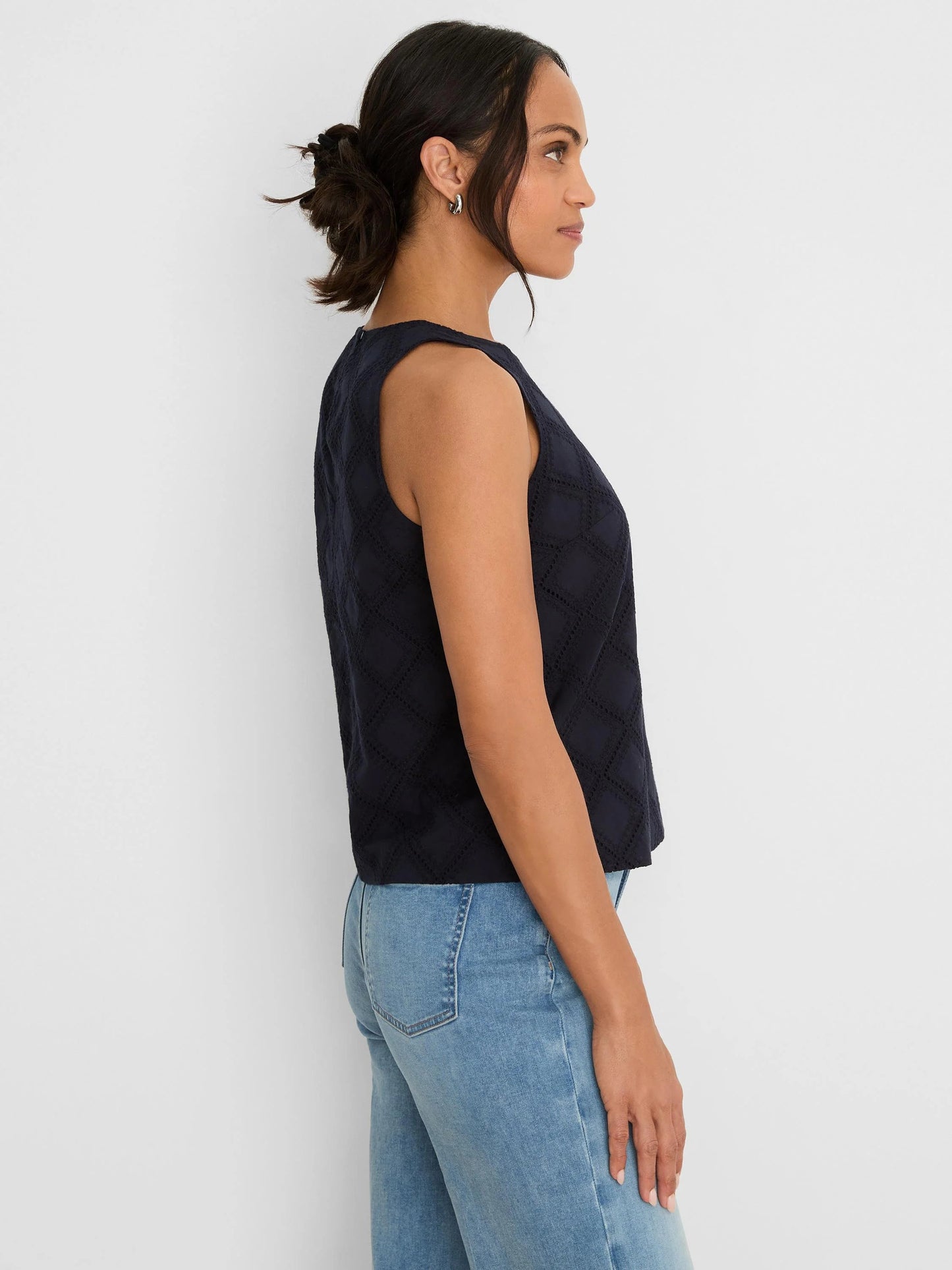 Diamond Eyelet Top