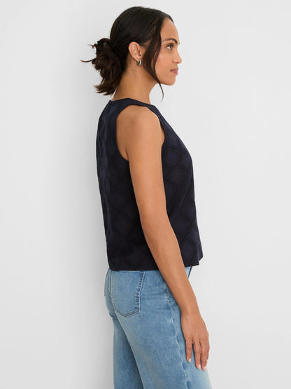 Diamond Eyelet Top