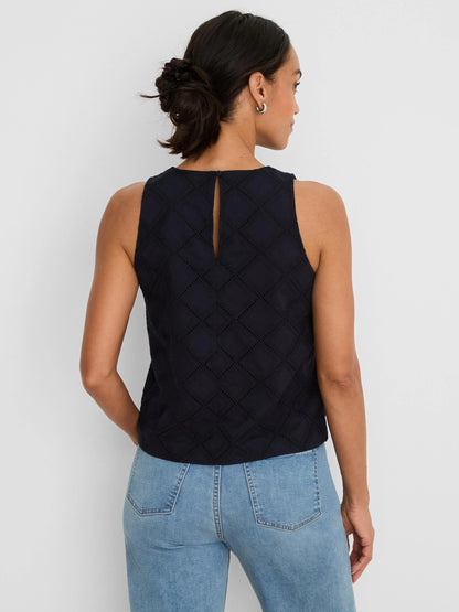 Diamond Eyelet Top