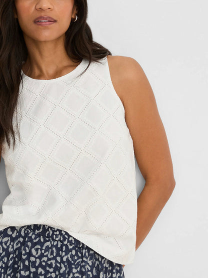 Diamond Eyelet Top