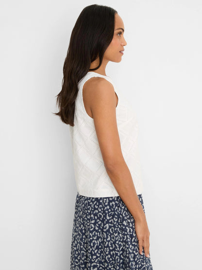 Diamond Eyelet Top