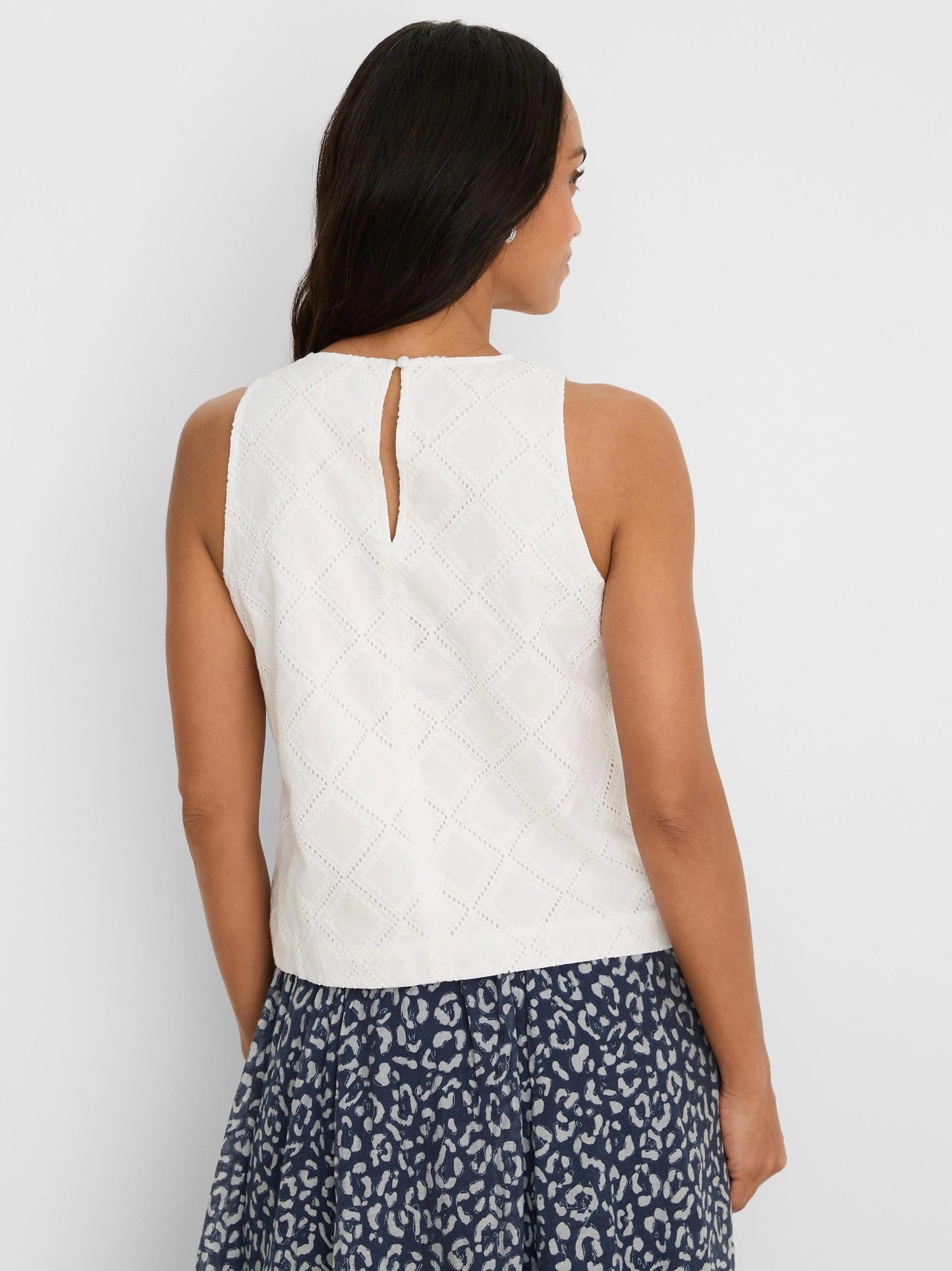 Diamond Eyelet Top