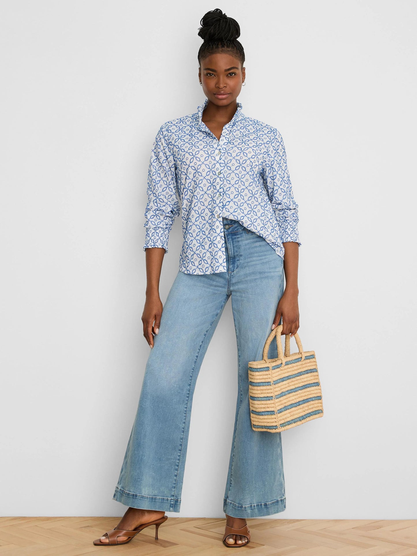 Embroidered Tile Shirt