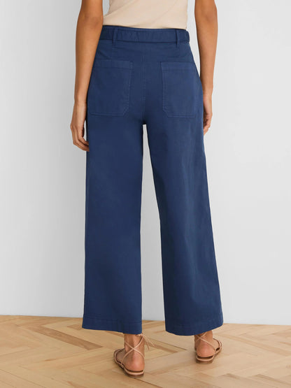 Highland Wide Leg Soft Stretch Belted Ankle Pant