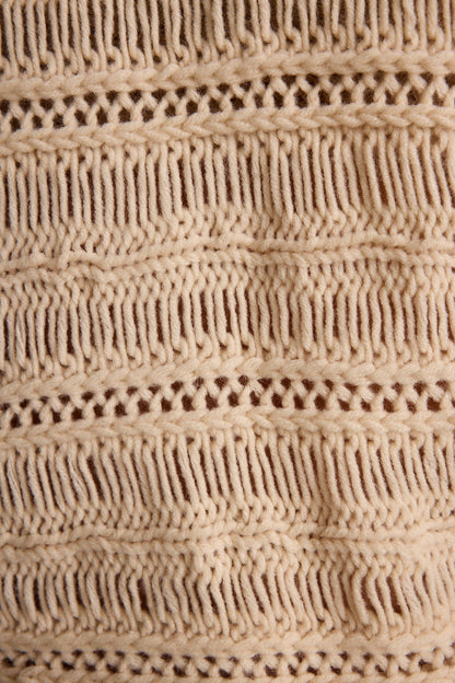 Marela Cream Crochet Sweater