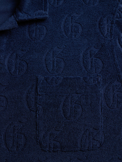 Gothic "G" Jacquard Terry Short Sleeve Polo