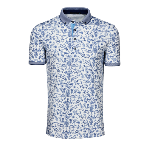 Coral Curiosities Short Sleeve Polo