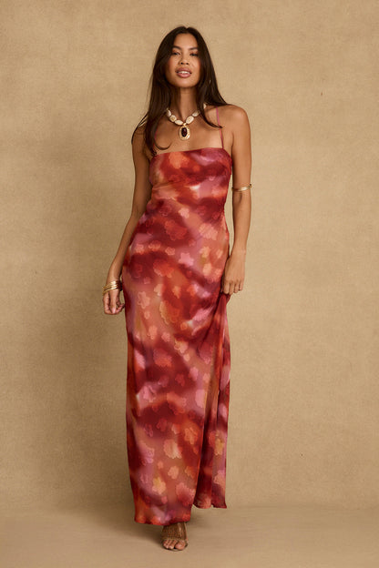 Maris Plum Floral Maxi Dress