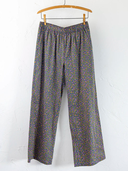 Mix & Match Cotton Pajama Pants - Mari Ditsy Navy