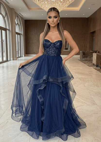 Midnight Shine Gown - Navy