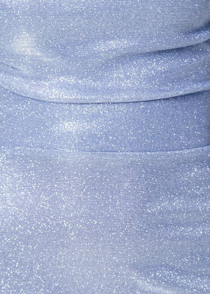 Mila Glitter Split Gown - Blue
